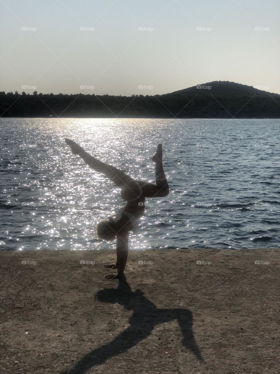 Handstands and beach gymnastics