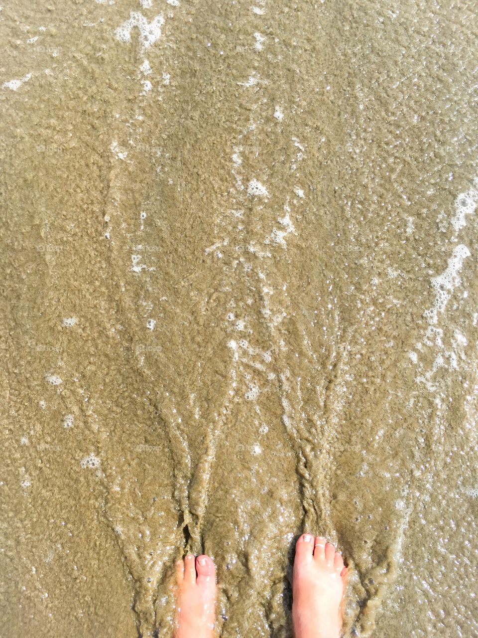 Feet in the water