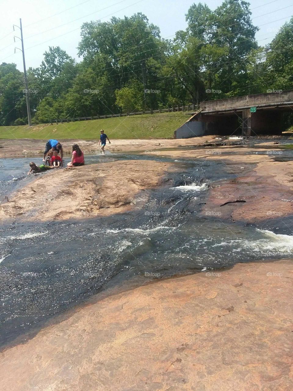 Flat Rock Park. Caution: Extremely slippery, but oh so fun!