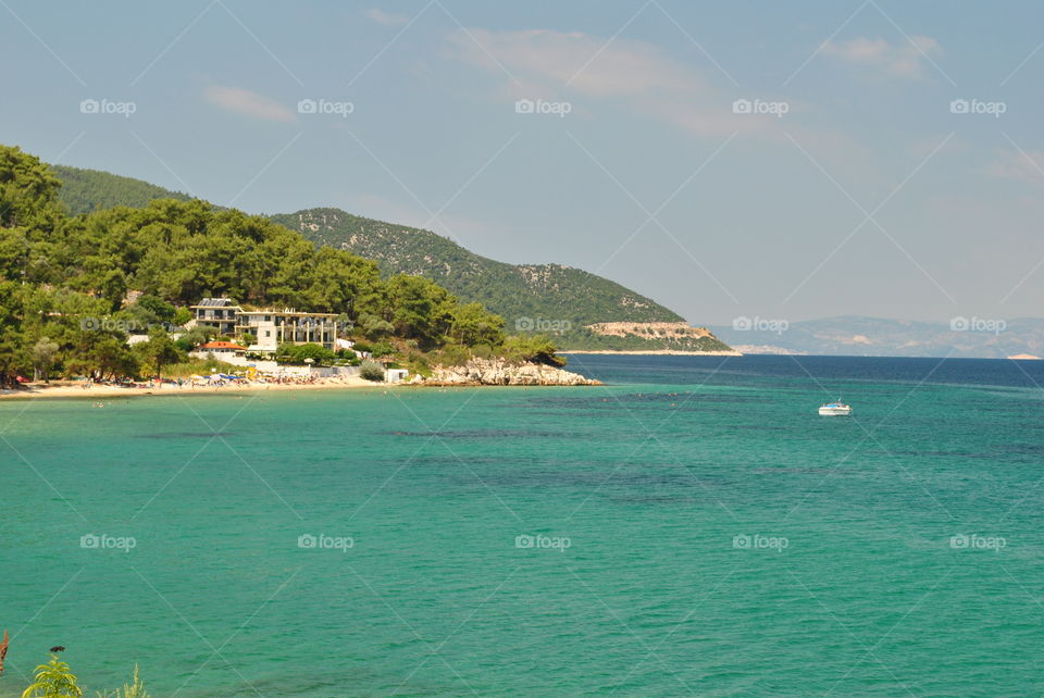 blue sea greece tasos