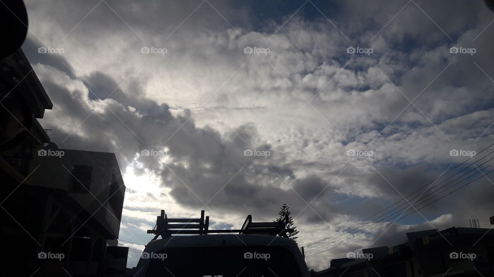 beautiful picture with car and cloud