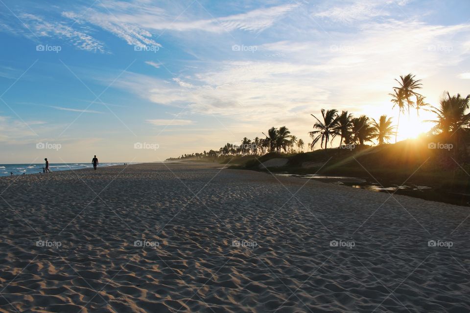 View of a beautiful and calm beach in Brazil