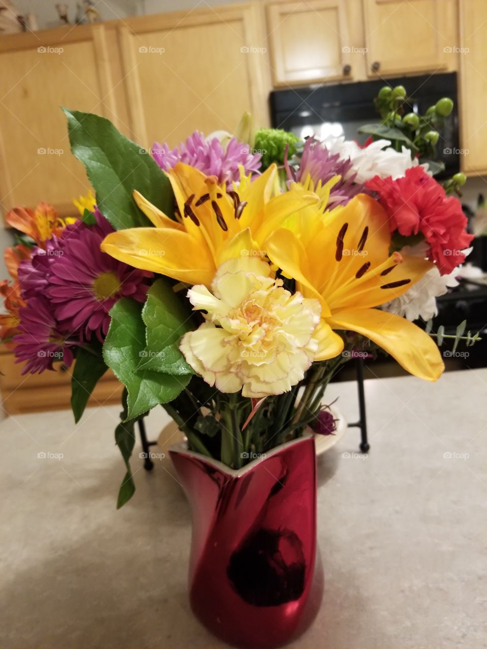 multi color flower bouquet