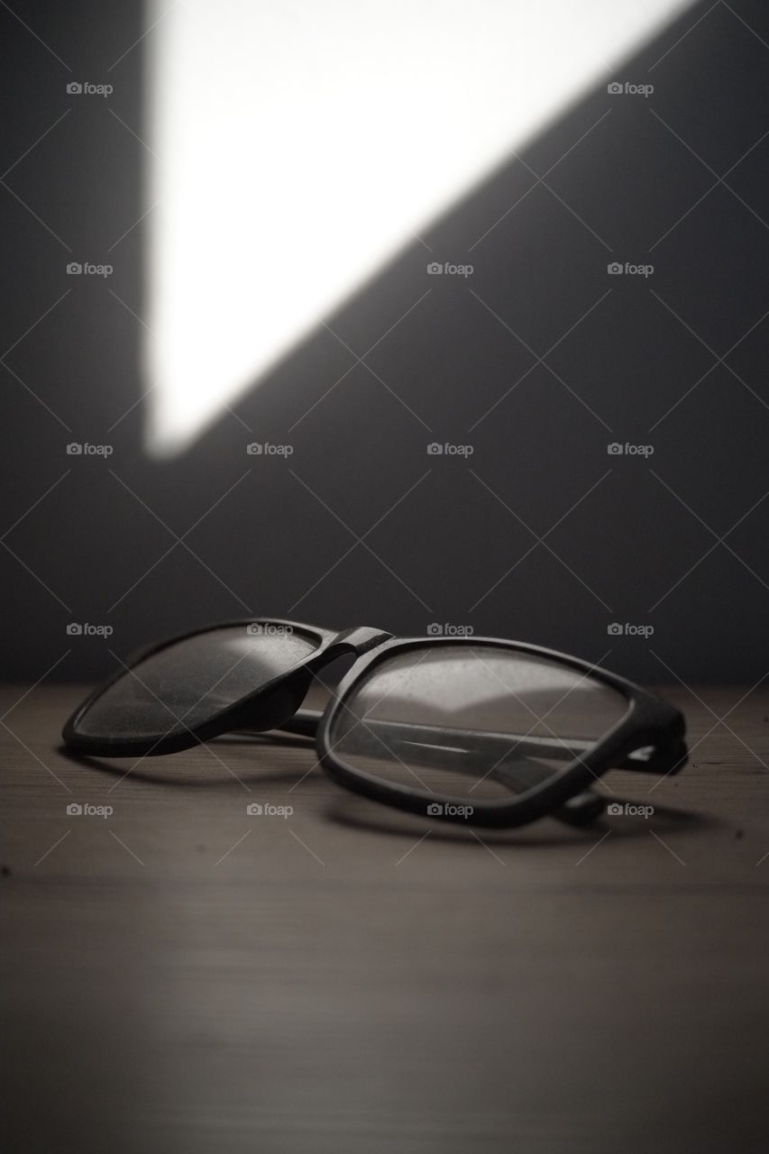 glasses and light