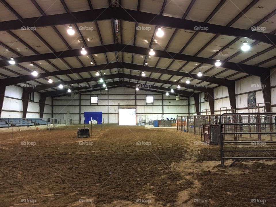 Agriculture barn in Texas high school. 