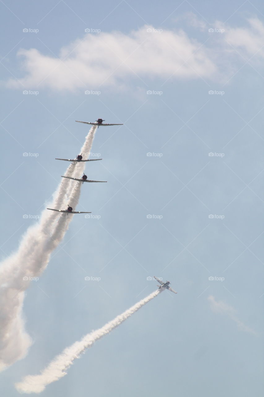 Airplane, Military, Aircraft, Smoke, Aviate