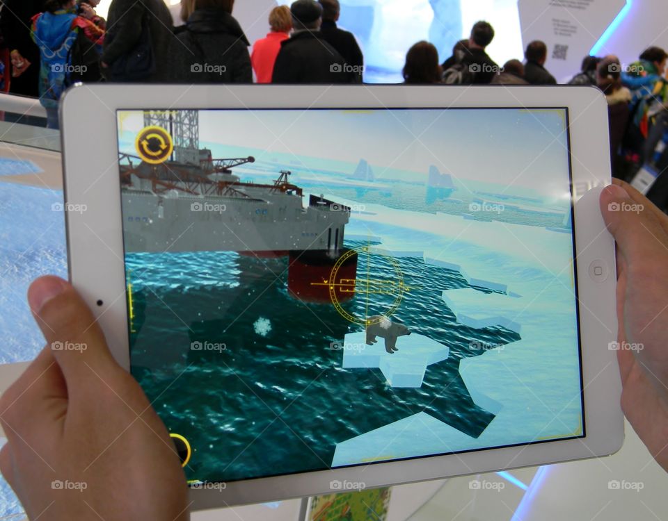 Man holding a tablet