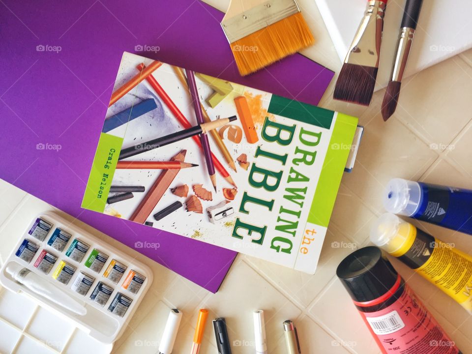 Drawing Book and Art Supplies 