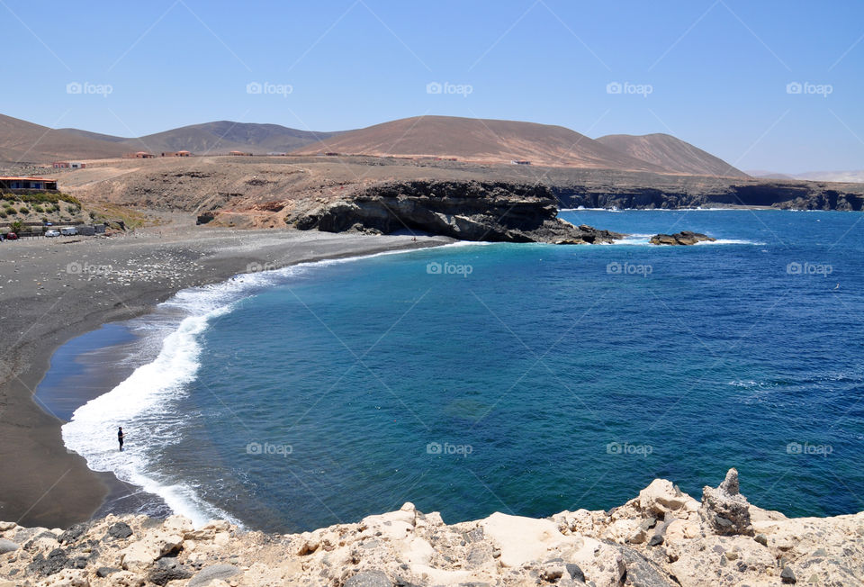 the Atlantic Ocean on fuerteventura Canary Island in Spain