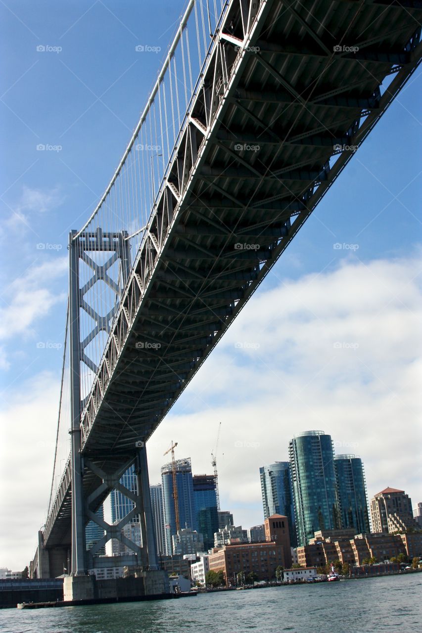 My view point below the Bay Bridge in San Francisco, CA.