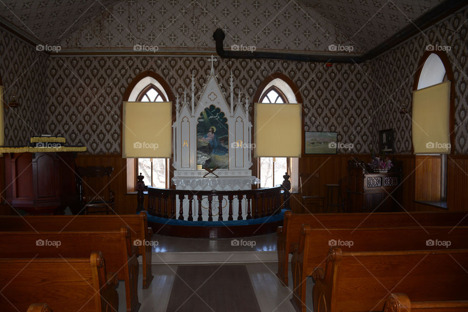 Swedish church from the 1800s inside