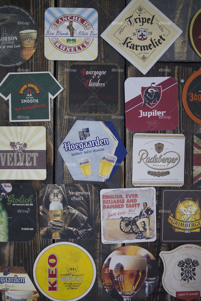 Set of Beer vintage labels. Retro beers brewery badges, alcohol craft vintage symbols .