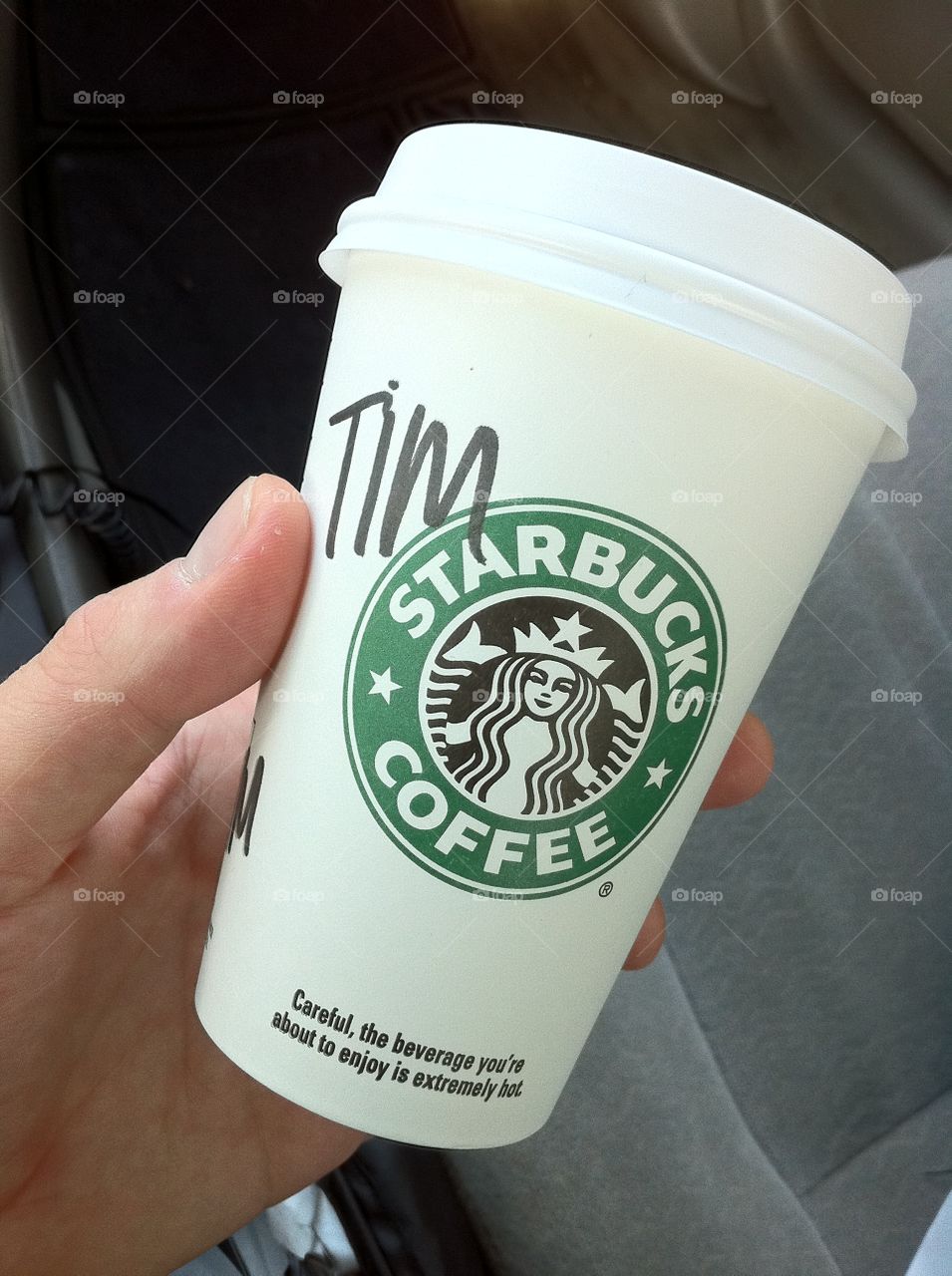 Starbucks cup with personalized name 