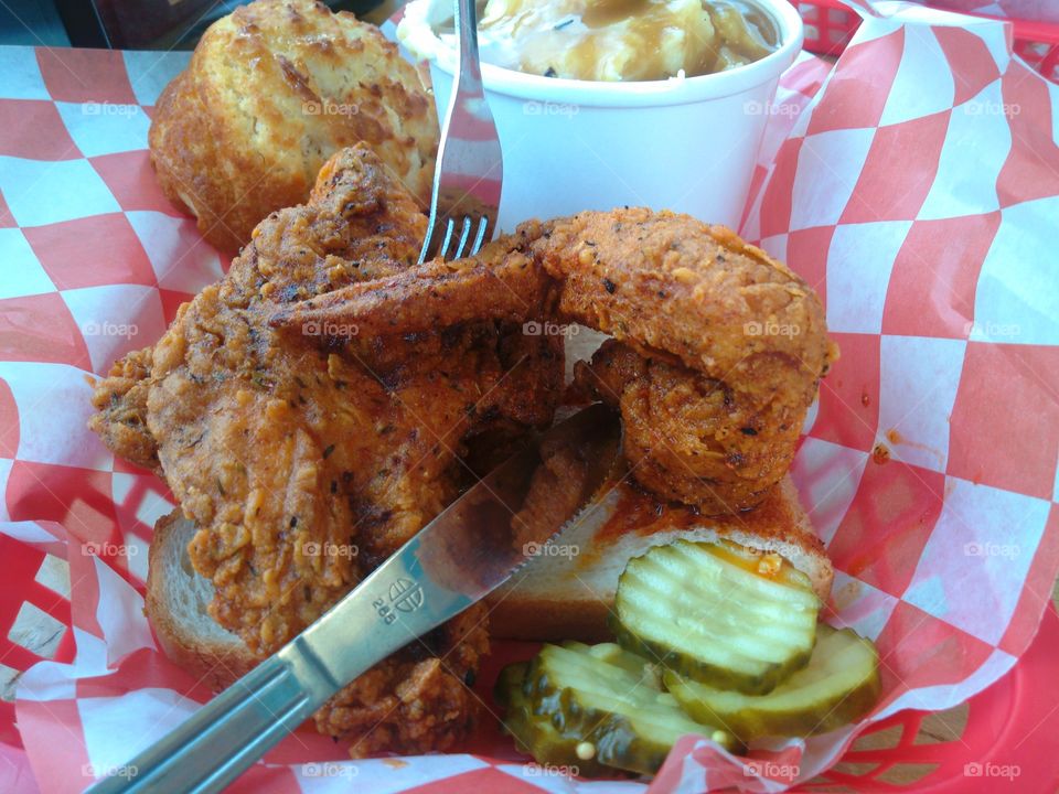 Spicy Chicken . Lunch with friends !