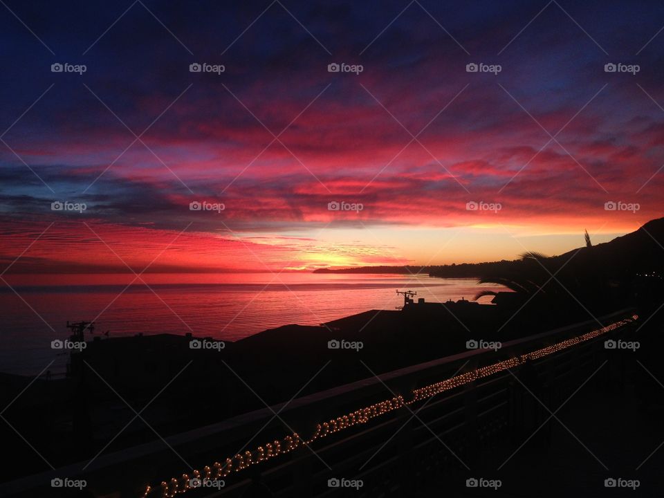 Sky on fire. Malibu Sunset