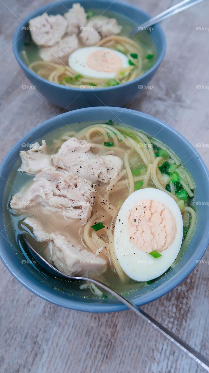 Asian food ramen soup 