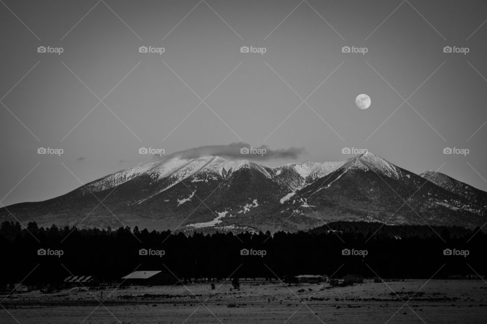 Snow capped san fransisco peaks