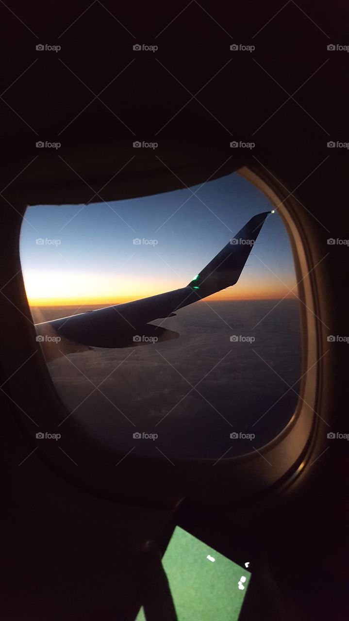 Sunrise from a plane
