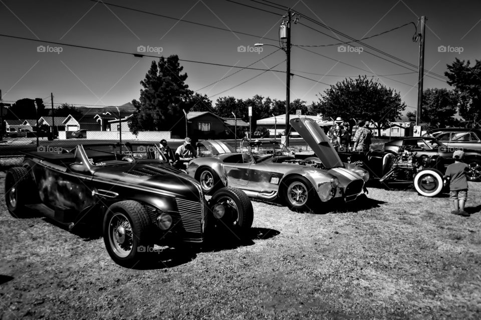 Classic car line-up