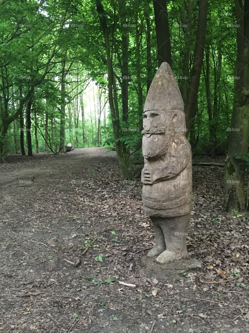 Hand made gnome in the forest