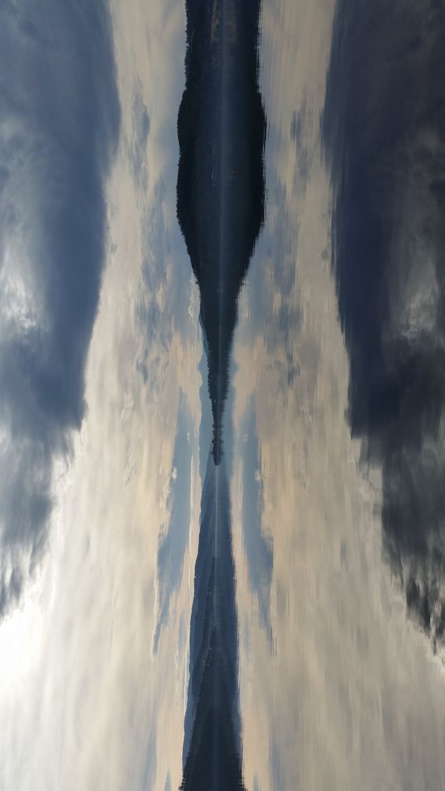 Cloudy morning. Driving in Southern Tasmania