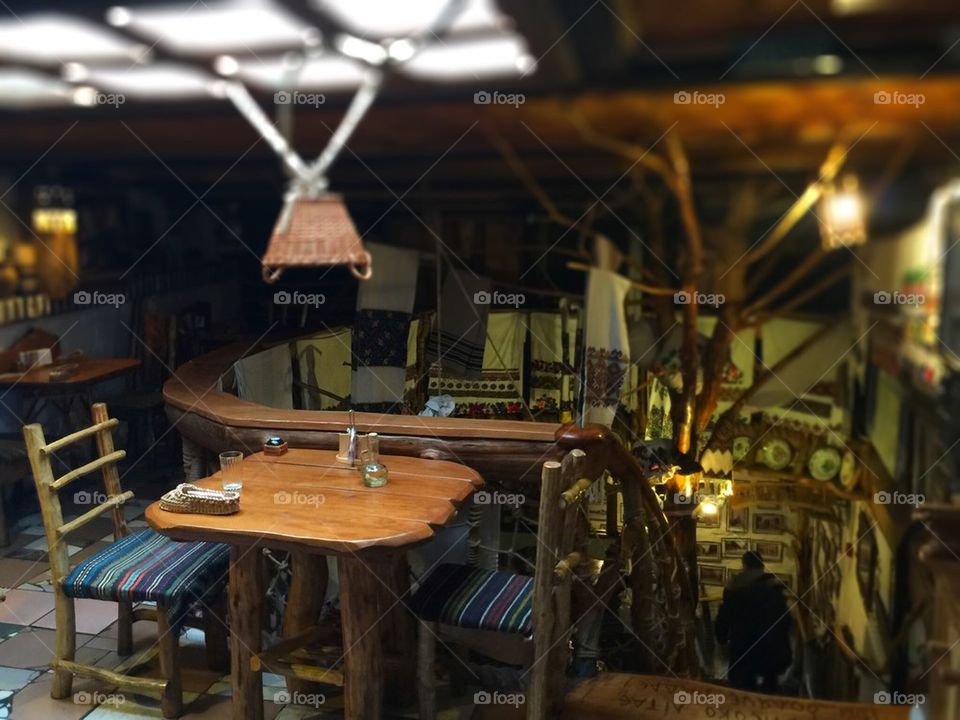 Eating table on the roof 