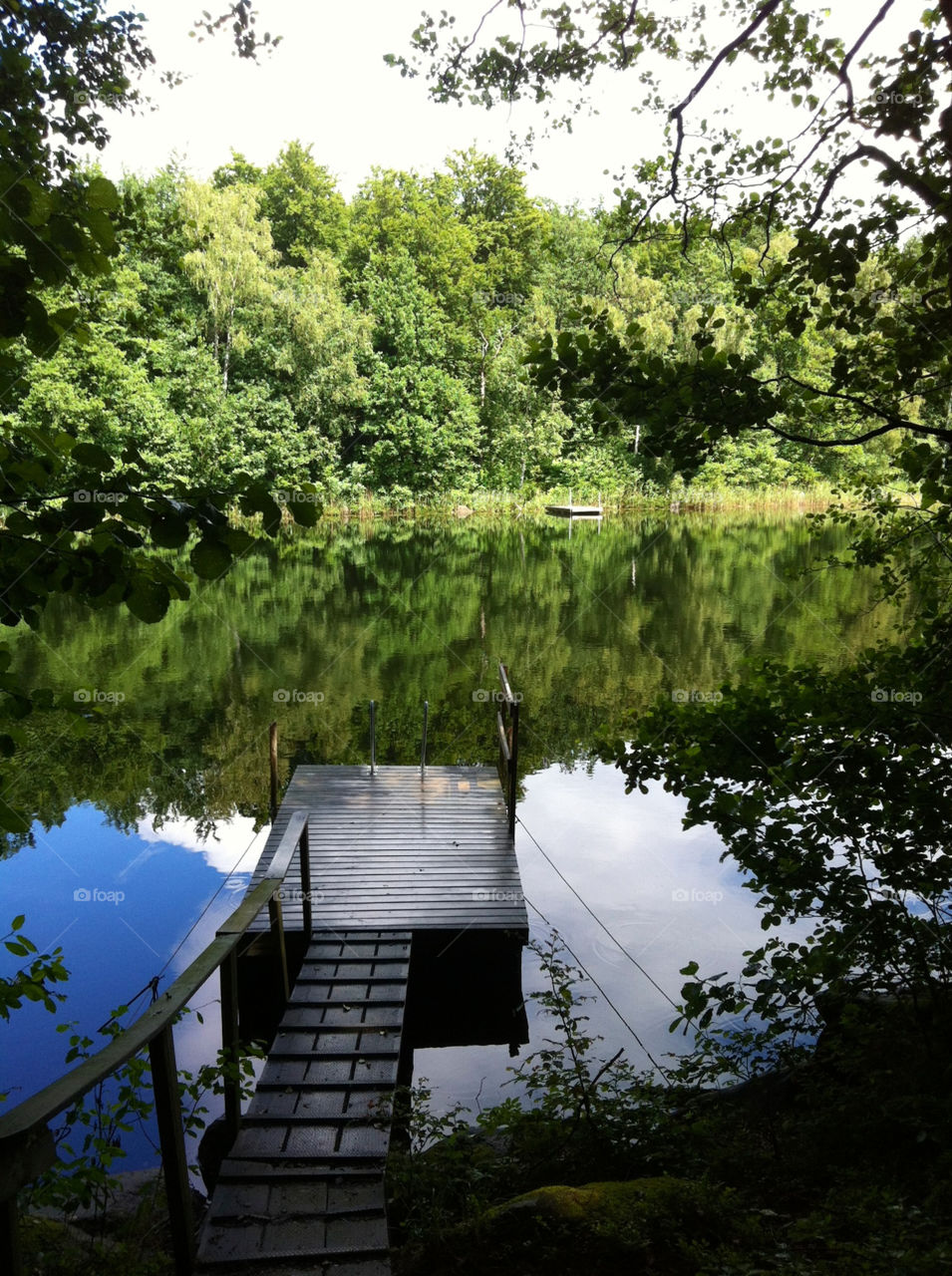 summer lake swedish peaceful by chattis