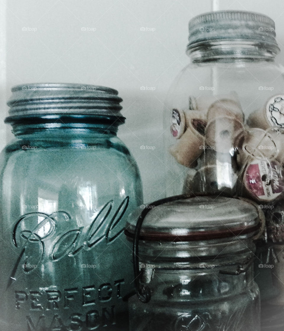 Vintage Mason jars