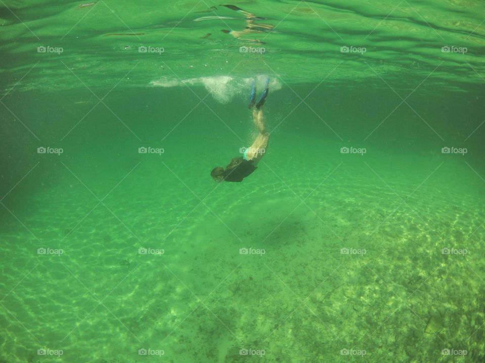 Swimming in the underwater world of Casa Cenote