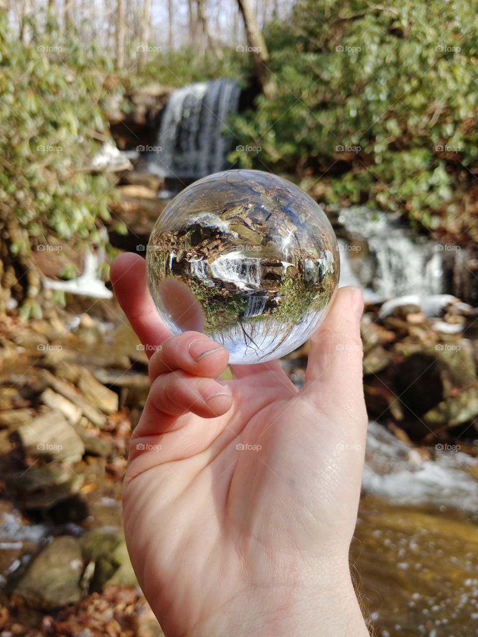 Crystal Ball at Cole Run Falls in Middlecreek Township PA