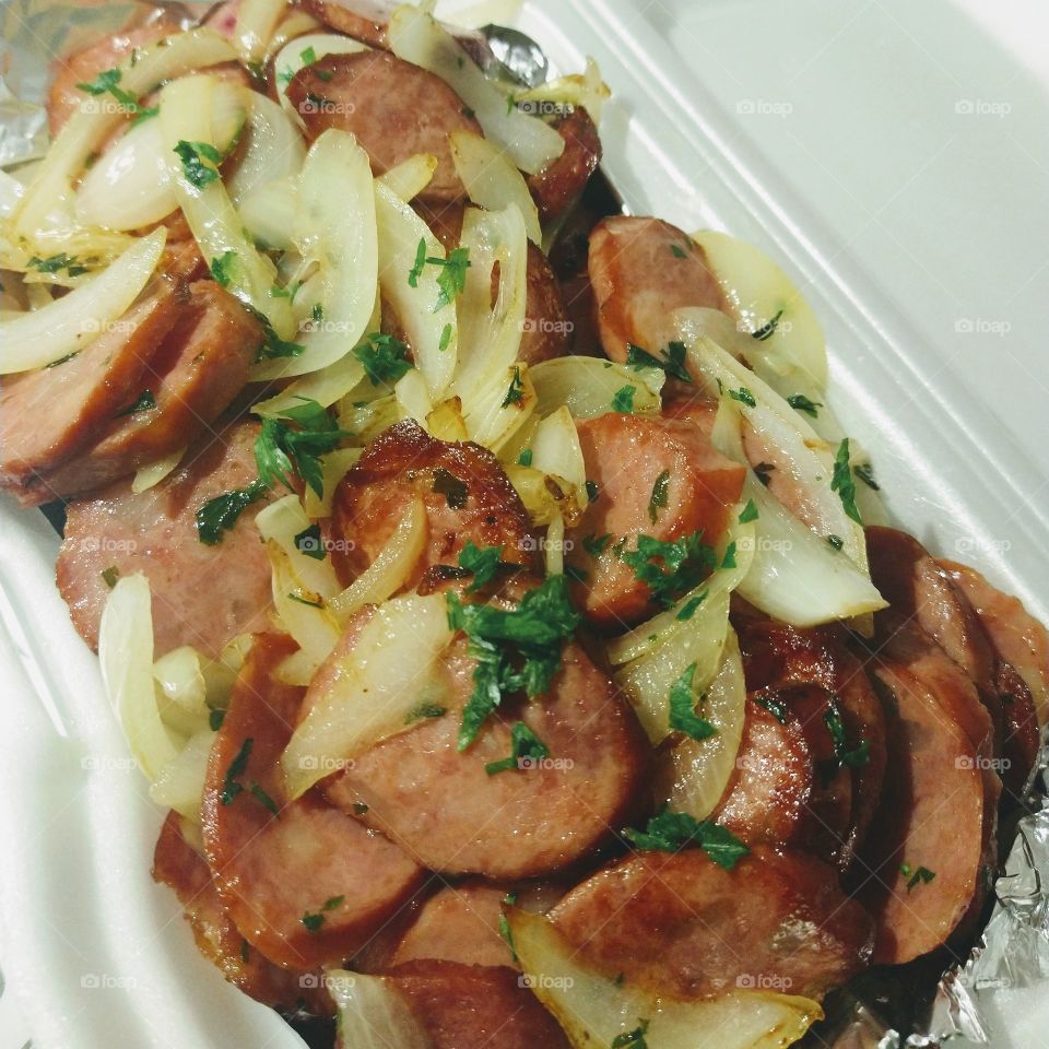 Calabresa com cebola