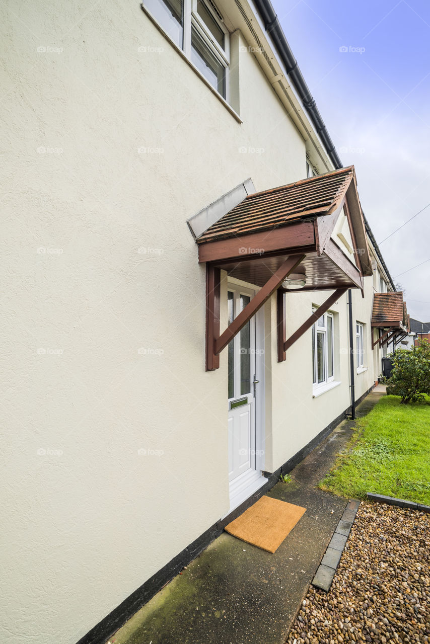 Exterior of newly decorated and refurbished house. This image has a property release.