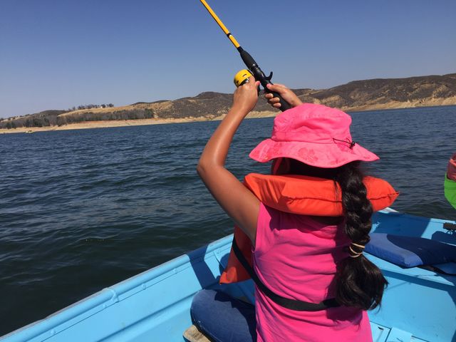 Little girl fishing 