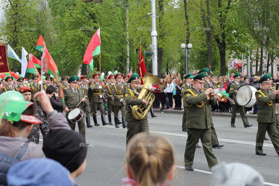 A parade dedicated to the Victory Day. May 9, 2017. Belarus, Gomel. Reportage photo.
