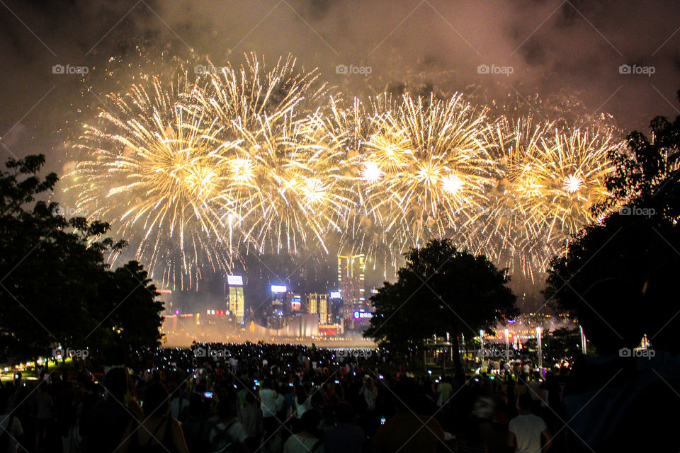 Fireworks in Hong Kong 