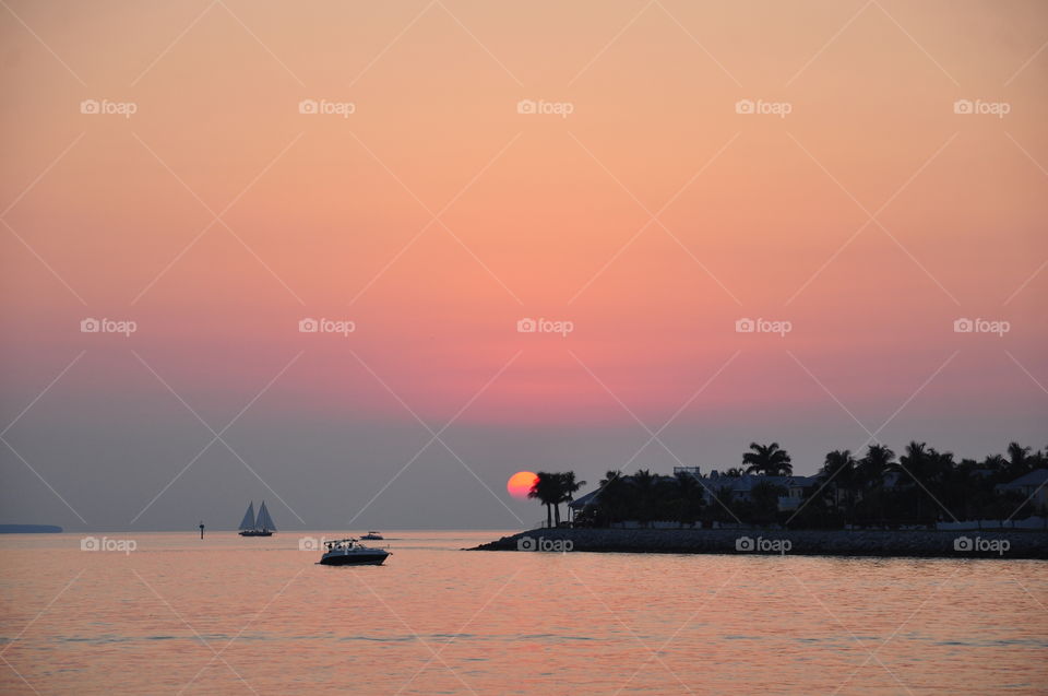 A beautiful sunset in Key West, Florida