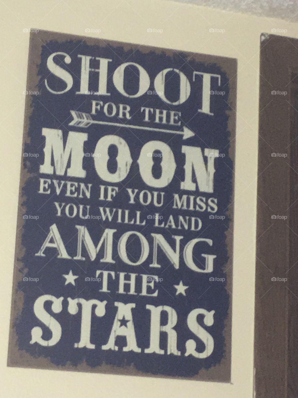 Shoot for the moon. Even if you miss you will land among the stars. 
