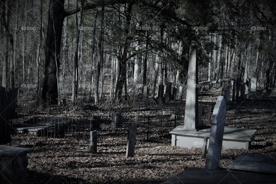 dark cemetery