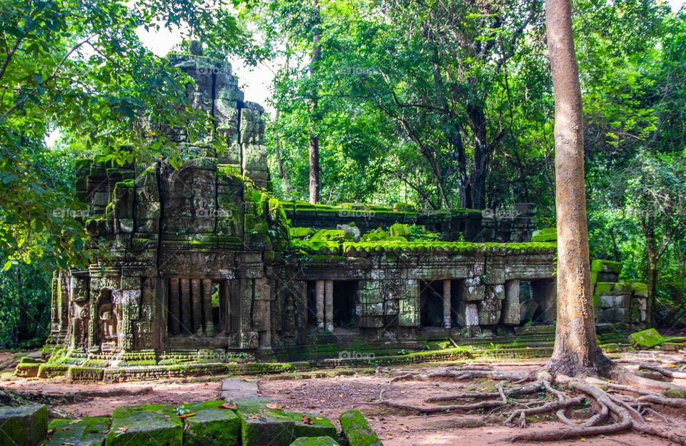 One old Khmer Temple at the Angkor historical Archaeology Park in Siem Reap Cambodia Southeast Asia