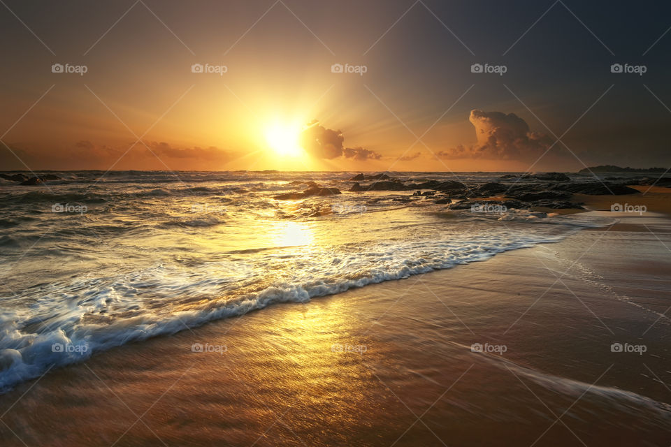 Sunrise over the beach