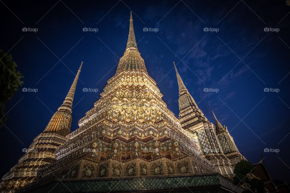 
Beautiful temple , Wat Pho also spelled Wat Po, is a Buddhist temple complex in Bangkok Thailand