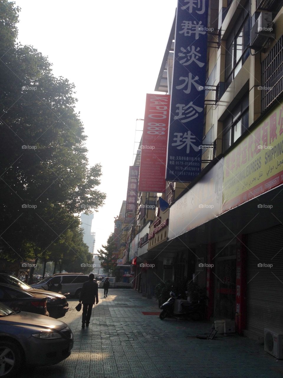 Morning streets of Yiwu