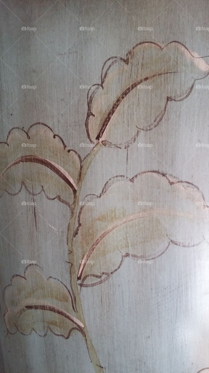 hand painted leaf