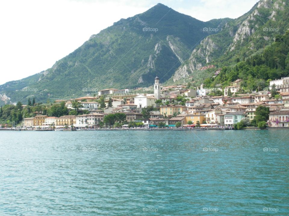 A beautyful view to Riva on the lake Garda in italy
