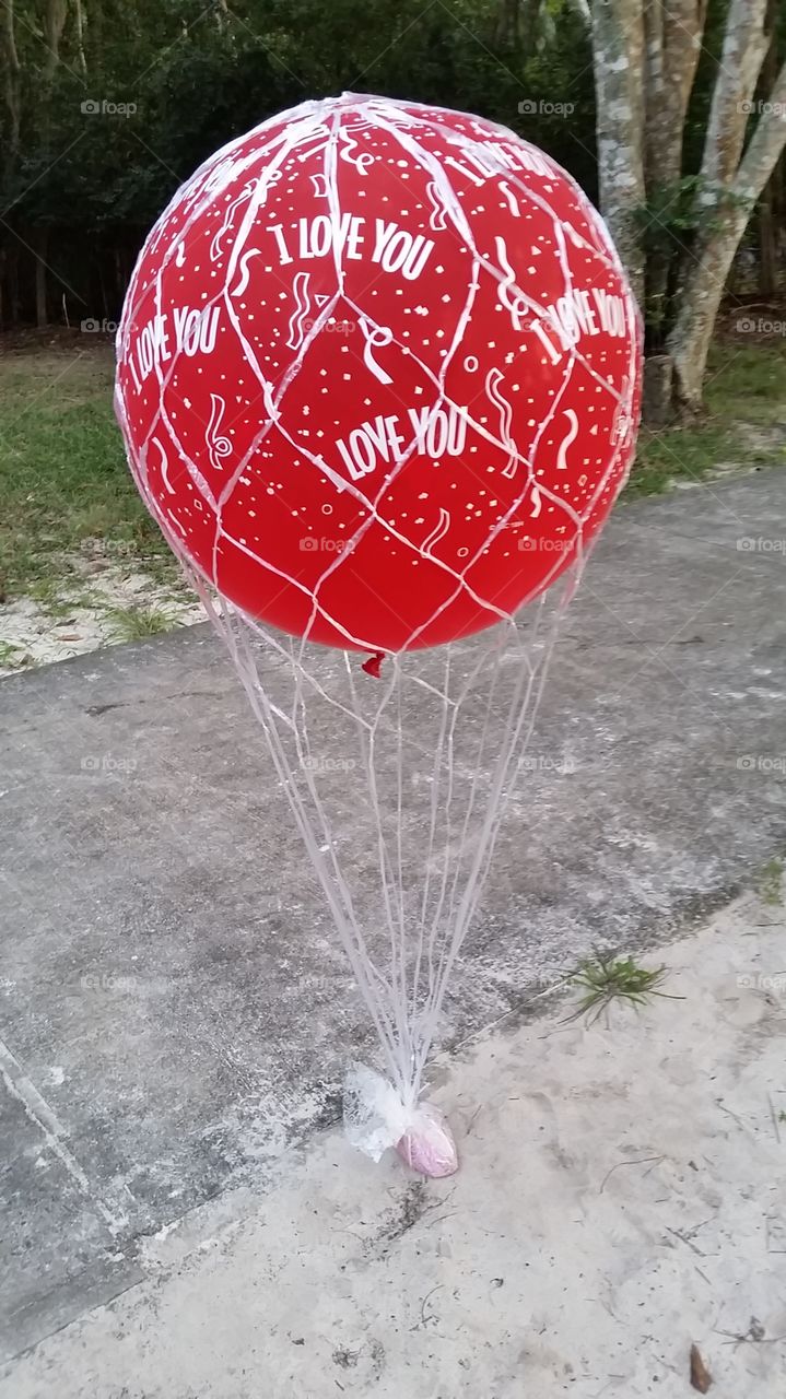 beach baloon. Recommitment ceremony St. John, VI