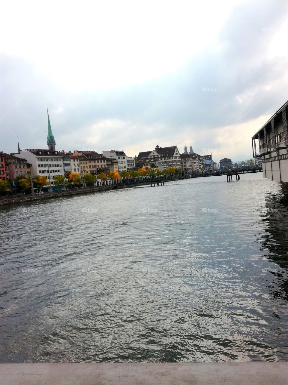 A river in Zurich, Swizerland