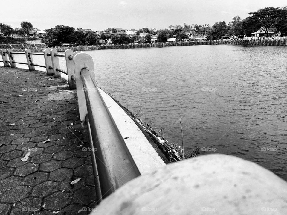 Reservoir boundary fence