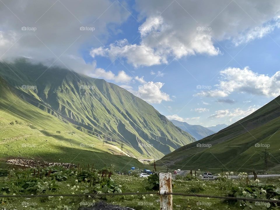 Georgia. Valley in the mountains 