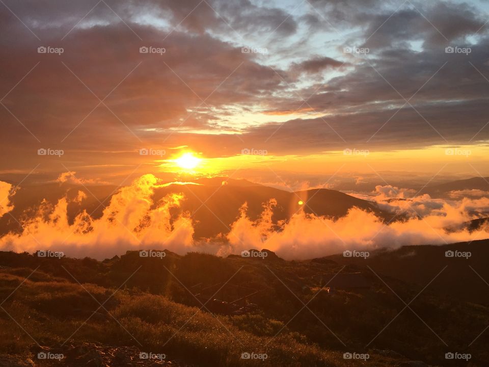 Sunset on Mount Washington 