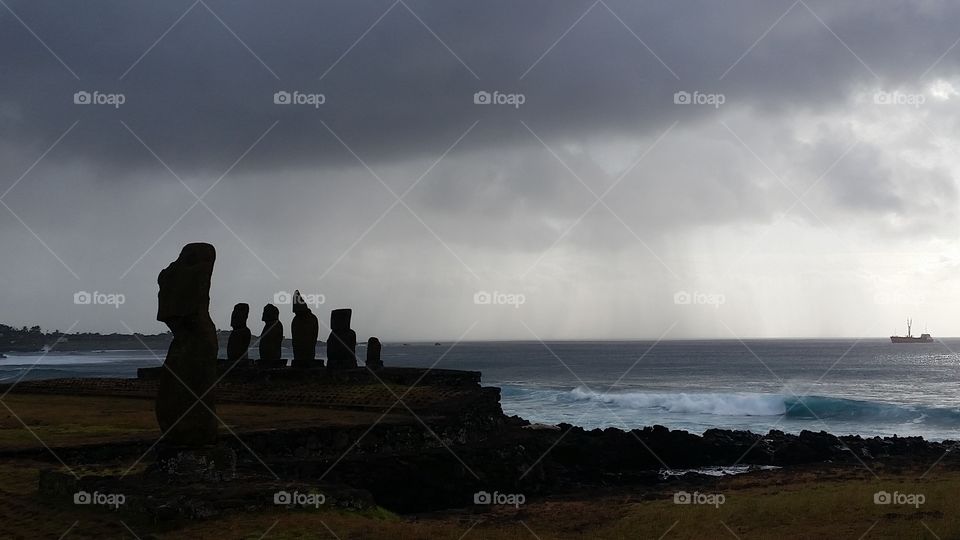 Easter Island storm